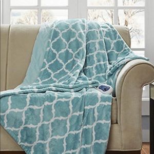Beautyrest Heated Throw Blanket Electric NWT NIP turquoise blue